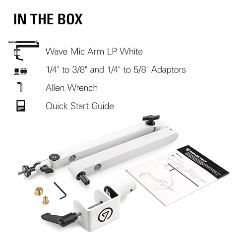 Elgato Wave Mic Arm LP White - Premium Low Profile Microphone Arm with Cable Management, Desk Clamp, Versatile Mounting and Fully Adjustable, perfect for Podcast, Streaming, Gaming, Home Office thumbnail 8