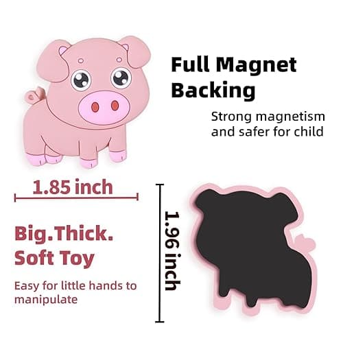 SUPINEEDO Refrigerator Magnets for Kids, Cute Farm Animals Fridge Magnet for Toddlers 1-3 Kids Magnets for Fridge Baby Educational Gift, Full Back Magnetic Toddler Magnets thumbnail 4