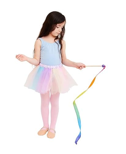 Sarah's Silks Mini Rainbow Streamer - Long Ribbon Wand for Kids, Pretend Play, Dance, Baton Stick Twirling, and Gymnastics Party Favors | 100% Silk and Wood Montessori and Waldorf Toys (1) thumbnail 6