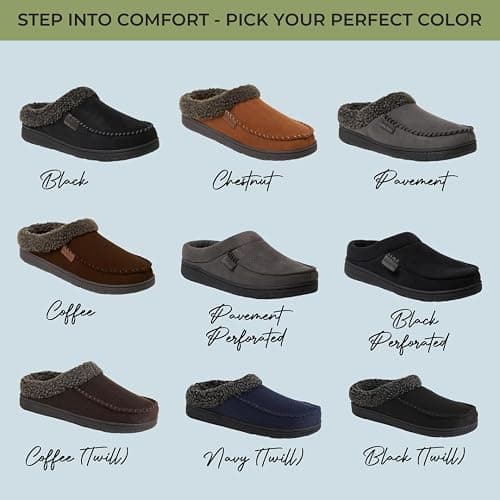 Dearfoams Men’s Brendan Indoor/Outdoor Breathable Memory Foam Clog House Shoe with Wide Widths Slipper thumbnail 2