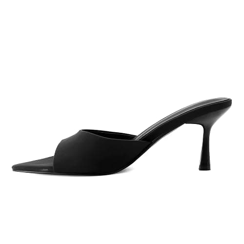 Wnshonzy Heeled Sandals For Women Pointed Open Toe High Heels Stiletto Pumps Mule Slip on Sexy Trendy Slingback thumbnail 6