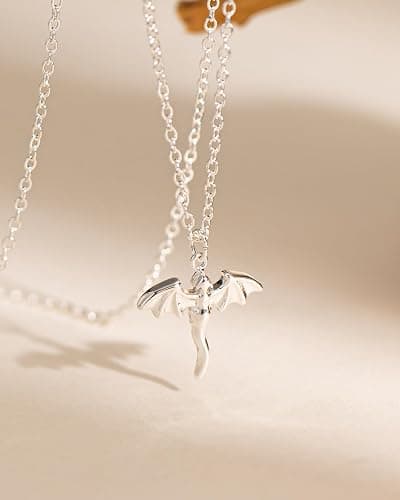 BSGRL Dainty Necklace- Moon Star Softball Bat Cross Bow Cowboy Boot Evil Eye Starfish Sun Infinity Fish Necklace for Women 14K Gold/White Gold Plated thumbnail 5