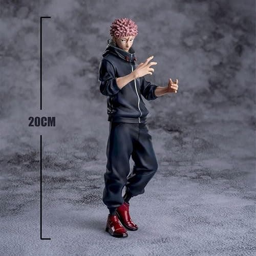 MABAIUDE Itadori Yuji Figure JJK Statue, Fighting Pose Ryomen Sukuna Figure Model Handmade Collectible Desktop Decor Gifts for Fans 20cm/7.87'' thumbnail 3