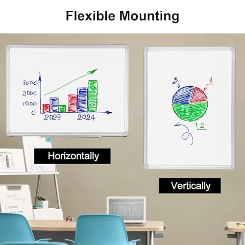 DEVELOP Magnetic Dry Erase White Board 24x36 Inch, Aluminum Frame Wall-Mounted Whiteboard with Detachable Marker Tray & Magnetic Surface for Home Office Classroom Kitchen Memo thumbnail 4