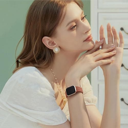 SNBLK 6 Pack Floral Engraved Bands Compatible with Apple Watch Bands 40mm 41mm 42mm 38mm 44mm 45mm 46mm 49mm Women Men, Silicone Flower Pattern Strap for iWatch Series 11 10 Se Ultra 9 8 7 6 5 4 3 2 1 thumbnail 7