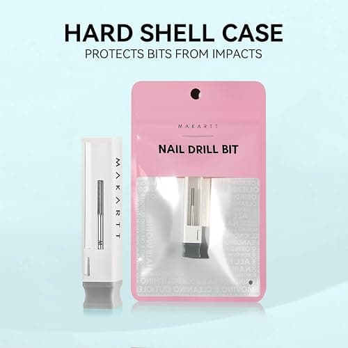 Makartt Cuticle Nail Drill Bit - Safety Tungsten Carbide Cuticle Remover Drill Bit Needle Bit Under Nail Cleaner Dead Skin Nail Prepare 3/32'' for Electric Nail File Nail Buffer Bit-3XF (Silver,Fine) thumbnail 8