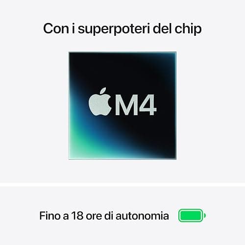 Apple Portatile MacBook Air 13'' con chip M4 (2025): progettato per Apple Intelligence, display Liquid Retina da 13,6'', 16GB di memoria unificata, 256GB di archiviazione SSD, Touch ID; Galassia thumbnail 2