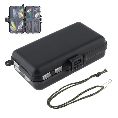 Mini Fishing Tackle Box, Small Fishing Accessories Storage, Double-Layer Lure Accessories Box, 9 Compartments (4.5 x 2.6 x 1.3 inch) thumbnail 8