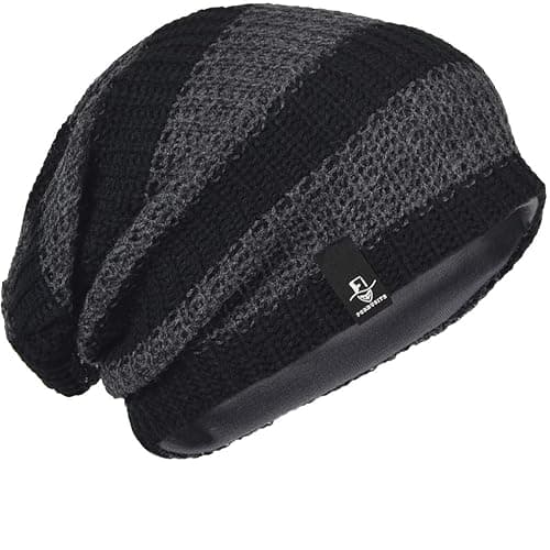 FORBUSITE Mens Slouchy Long Beanie Knit Cap for Summer Winter, Oversize - Image 1