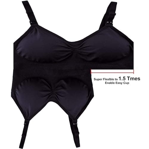 GXXGE 4Pack Nursing Bras for Breastfeeding Maternity Bra Comfort Seamless Pregnancy Sleep Bralette thumbnail 7