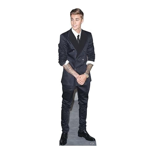 SC1152 Justin Bieber (Smart Suit and Smile) Life Size Cardboard Cutout With Free Mini Cutout - Image 1