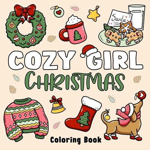Cozy Girl Christmas Coloring Book: Bold and Easy Designs for Adults & Teens (Cozy Girl Series) - Image 1