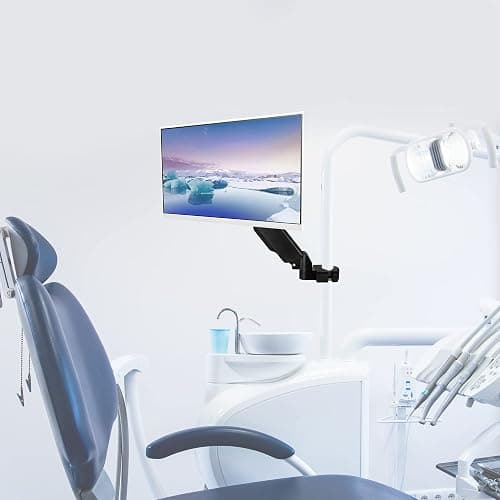 VIVO Universal Full Motion Pneumatic Pole Mount Arm for 17 to 32 inch Monitor Screen, 75mm and 100mm VESA Plate, Black, MOUNT-POLE05A thumbnail 7
