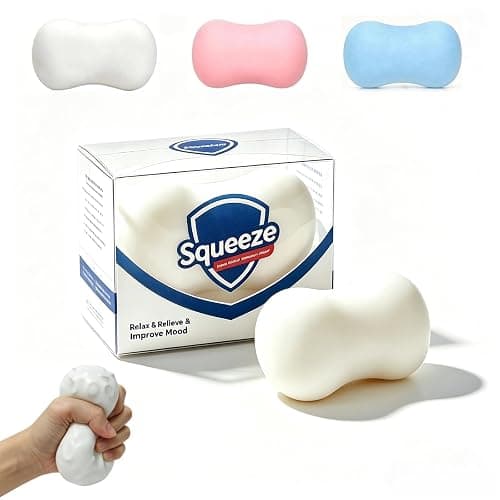Crunchy Soap Squishy , Sensory Squeeze Stress Relief Fidget Gift for Daily Relaxation(White) - Image 1