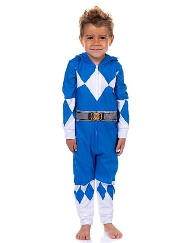 INTIMO Mighty Morphin Power Rangers One Piece Hooded Sleep Pajama For Kids thumbnail 4
