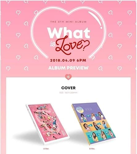 TWICE [WHAT IS LOVE?] 5th Mini Album Random Ver CD+P.Book+Card+Sticker+Tracking Number thumbnail 2