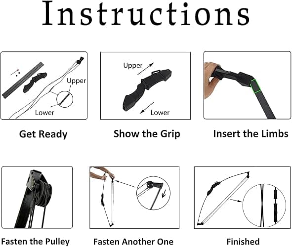 Uqtyb Youth Compound Bow and Arrow Set for Kids Ages 8-12 Beginner Archery Set for Boys Girls Backyard Archery Game Toy Gift for Outdoor Play & Target thumbnail 6