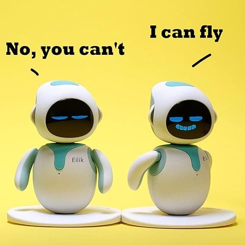 ENERGIZE LAB Eilik – Touch Interactive Toys, Cute Robot Pets with Abundant Emotions. Idle Animations&Mini-Games, Unique Gift for Girls & Boys. Support Update.(Blue + Pink Combination) thumbnail 3