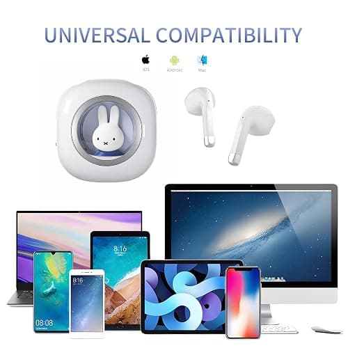MIPOW Next-Gen x Miffy 2026 Wireless Earbuds, BT5.3 36H Playtime AI ENC Noise Cancelling IPX7, Bluetooth Sport Earphones with Charging Case, Bunny Design Pastel Sky Blue - Gift for Girls thumbnail 6