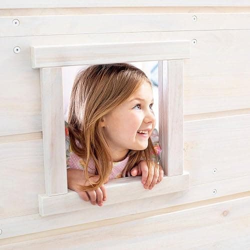 Max & Lily Loft Bed Twin Size, Solid Wood Low Loft Bed with Storage Drawer and Ladder, Modern Farmhouse Loft Bed for Kids, White Wash thumbnail 5