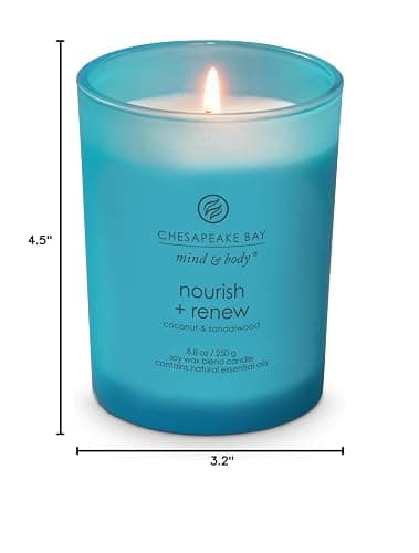 Chesapeake Bay Candle Mind & Body Medium Jar Candle Nourish + Renew (Coconut & Sandalwood) thumbnail 5