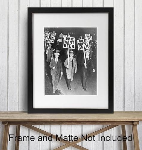 Vintage Prohibition Beer Poster LARGE 11x14 - Unique Wall Art Decor for Home, Bar, Cafe - Funny Saying Retro Art Print - Bar Room Decor - Vintage Decorations - Bar Art - Retro Decor - Funny Saying thumbnail 3