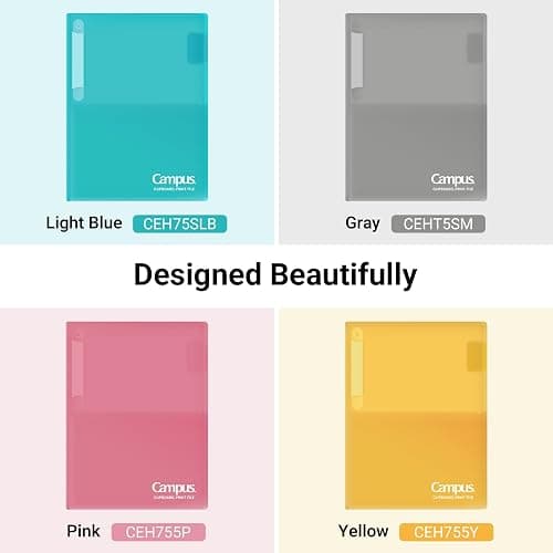 Kokuyo Portfolio Folder with Pockets Folder for Paper Organization,Heavy Duty Pocket Folder Fits US Letter & A4，Flip & Write Surface,Dual-Purpose Clip & Pocket Design(FU-CEH755P) thumbnail 6
