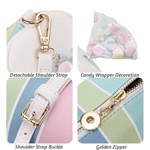 ENJOININ Fun Shape Purse for Women Novelty Handbags Unique Chain Crossbody Bag for Teens with Adjustable Shoulder Strap thumbnail 7