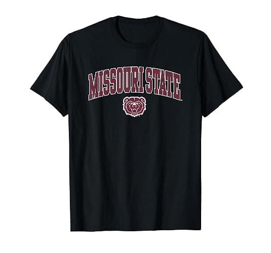 Missouri State Bears Arch Over Black Officially Licensed T-Shirt - Image 1