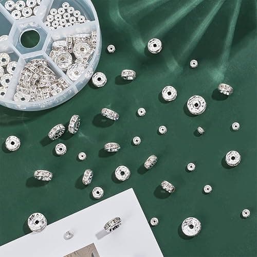 PH PandaHall 100pcs Large Hole Spacer Beads 8mm Loose Beads Tibetan Alloy Antique Silver European Rondelle Spacers Beaded Garden Decor for Bracelet Necklace DIY Jewelry Making Hole: 3.5mm thumbnail 7