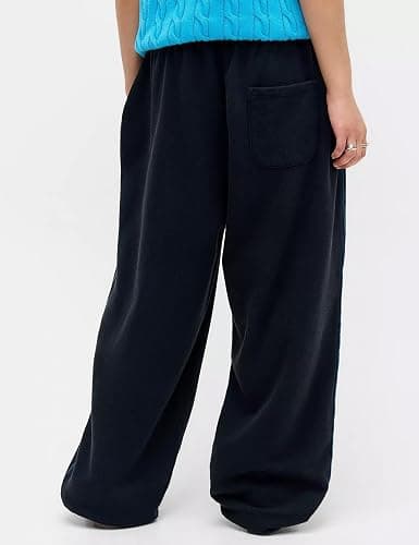 HeSaYep Women's Wide Leg Sweatpants Y2k Interior Drawstring Baggy Joggers Dancer Pants Streetwear with Pockets thumbnail 3