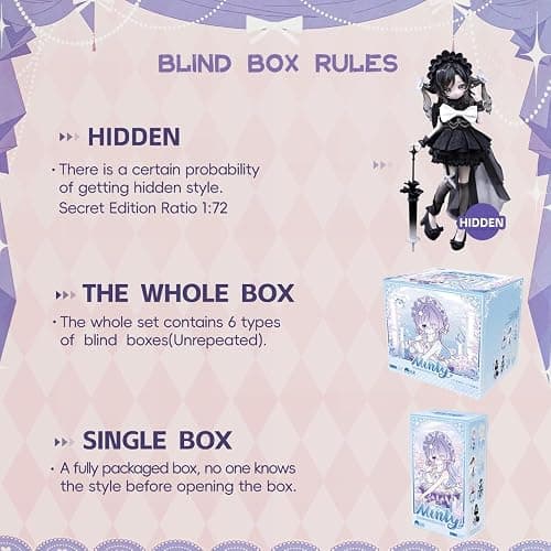 XiDonDon Ocean Gem Series 1/12 BJD Blind Box Mystery Box Action Figure Cute Collectibles Figures Dolls Toys Birthday Gift (Single Box) thumbnail 4