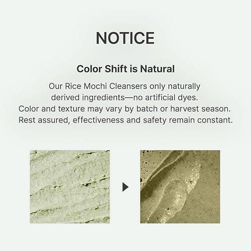 Arencia Korean Rice Mochi Face Cleanser - Face Mask, Foaming Cleanser, Gentle Scrub All in One - Deep Cleansing, Moisturizing, Pore Minimizing, Removing Blackhead- with Rice Water & Green Tea, Mugwort thumbnail 10