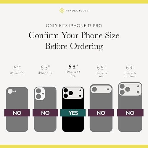 Kendra Scott iPhone 17 Pro Case - MagSafe Phone Case - Pink Pearl | Compatible with MagSafe - Lightweight Designer Case for iPhone 17 Pro with Anti-Scratch Coating and Mother-of-Pearl Finish thumbnail 4