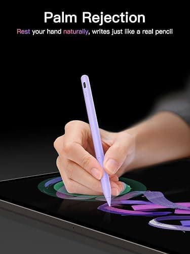 KEEPRO Stylus Pen for iPad 2018-2026, USB-C Fast Charging Pencil, Pixel-Perfect Tilt Sensitivity for iPad 11/10/9/8/7/6/A16, Mini 7/6/5, Air M4/M3/M2 11"/13"/5/4/3, Pro M5/M4 13"/12.9″/11″ Purple thumbnail 8