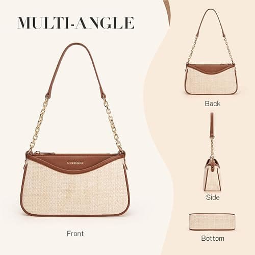 Missnine Purses for Women, Shoulder Bag Small Handbags Vegan Leather Underarm Bags Trendy Hobo Cute Clutch Purse thumbnail 6
