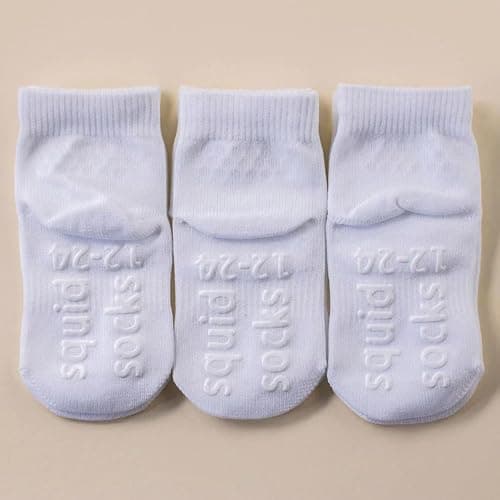 squid socks Cotton Socks | 0-6M, 6-12M, 12-24M, & 2T-3T | Grip Ankle Socks that Stay On | As Seen on Shark Tank thumbnail 6