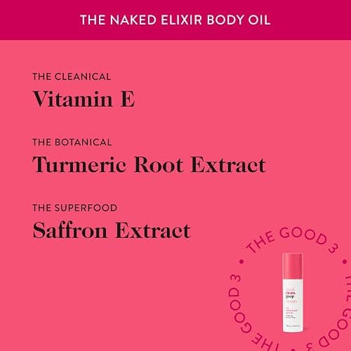 good.clean.goop beauty The Naked Elixir Body Oil | Body Oil to Hydrate Skin Barrier | Vitamin E Oil, Turmeric Root Extract & Saffron Extract | Body Moisturizer | Cruelty-Free & Vegan | 3.4 Fl oz thumbnail 4
