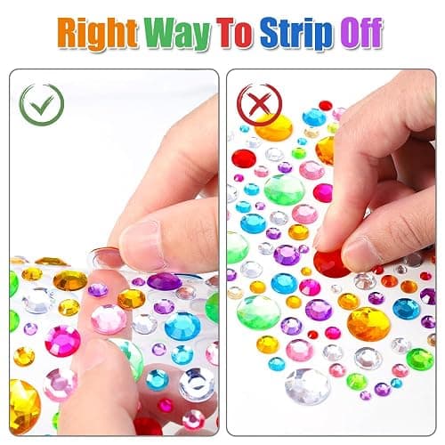 JOLCEEY 3034pcs Gem Stickers, Rhinestone Self Adhesive Gems, Stick on Gems Jewel Stickers Sticky Gems for DIY Crafts Gluing thumbnail 6