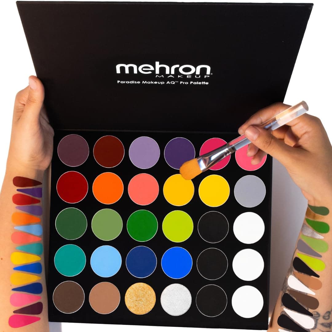 Mehron Makeup Paradise Makeup AQ 30 Color Pro Palette | Magnetic and Refillable Palette | Body Paint & Face Paint | Professional Makeup for Costumes, SFX, Halloween, & Cosplay thumbnail 3