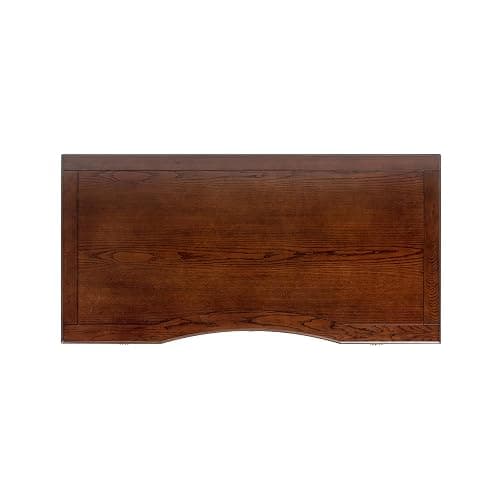 Jennifer Taylor Home JTH Luxe Dauphin Gold Accent 5-Drawer Wood Executive Desk, Walnut Brown Wood thumbnail 6