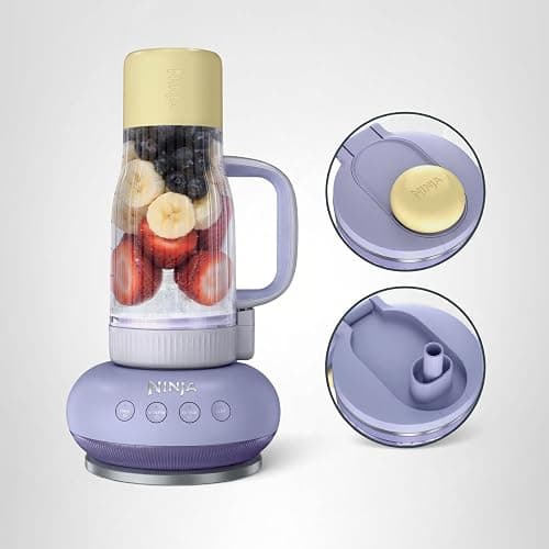 Ninja Blendboss™ | Personal Blender for Smoothies & Frozen Drinks | 26oz Travel Tumbler with LeakProof Lid, Chug Spout & Detachable Straw | Auto-iQ Technology | Lavender Lemonade | DB351PR thumbnail 11