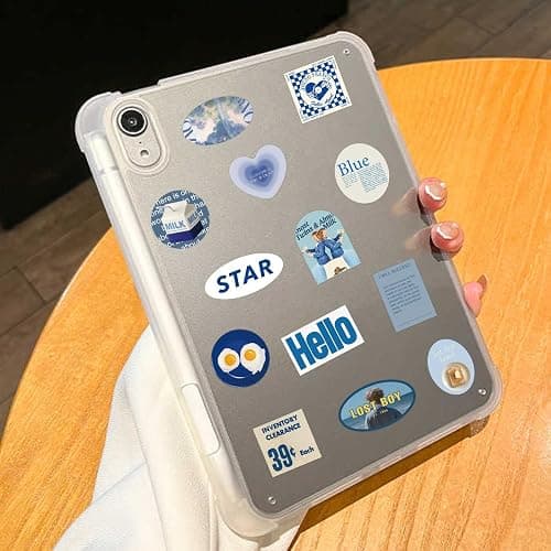 Blue Motivational Aesthetic Stickers for Scrapbook, Inspirational Blue Sticker for Teens Adults Girls, 57Pcs Waterproof Vinyl Stickers for Water Bottle Laptop Decal, Party Supplies thumbnail 2
