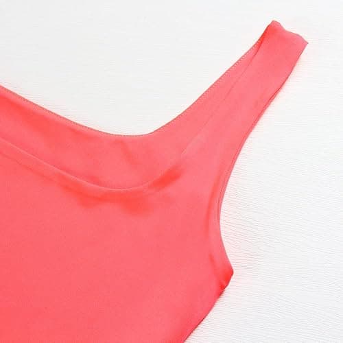 Artfish Women's Sleeveless Strappy Tank Square Neck Double Layer Workout Fitness Casual Basic Crop Tops thumbnail 3