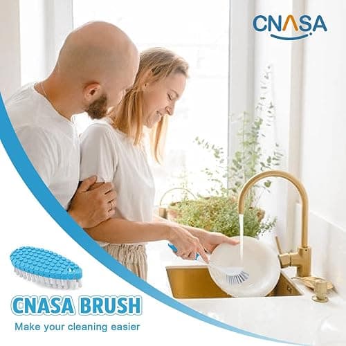 6 Pack Household Deep Cleaning Set - Kitchen, Bathroom & Floor Cleaning Brushes, Includes Scrub, Dish, Bottle, Grout, Crevice & Shoe Brushes thumbnail 6