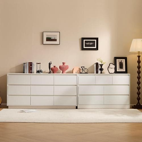 Karl home Dresser for Bedroom, Wood Dressers with 4/6 Drawers, Chest of Drawers (White, 7 Drawer) thumbnail 8