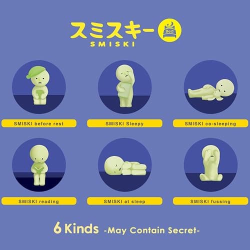 Dreams Smiski Glow in the Dark Figure, Bed Series - (1) Assorted Sealed Blind Box Original Glow in The Dark Mini Figures - No Choice Available | Sealed blind box; one random Smiski Bed figure. thumbnail 4