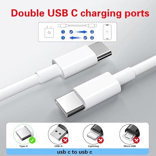 Cargador Tipo C Samsung Galaxy Z Fold 7 Charger 20W USBC Block USB C to USB C Fast Charging Cord 6ft Cable Z Flip 7 Charger Compatible Samsung Galaxy Z Fold 7/6/5/4/3/2; Z Flip 7/7 FE/6/5/4/3 5G White thumbnail 2