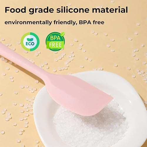 3-teiliges Silikon-Spatel Set, Hitzebeständig bis 230°C, BPA-frei, mit Edelstahlkern, Nahtloses Design, Spatel für Küche, Backen, Teig und Antihaft-Pfannen thumbnail 5
