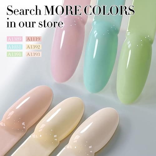 Double Rhythm 15ML Gel Nail Polish Pure Sheer Same Color Same Bottle Soak Off Gel Polish Art Manicure Salon DIY at Home for Women (Beige Pink-A1393) thumbnail 7